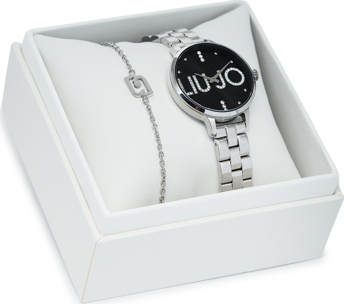 Sada hodinek a náramek Liu Jo Couple Plus TLJ2037 Stříbrná