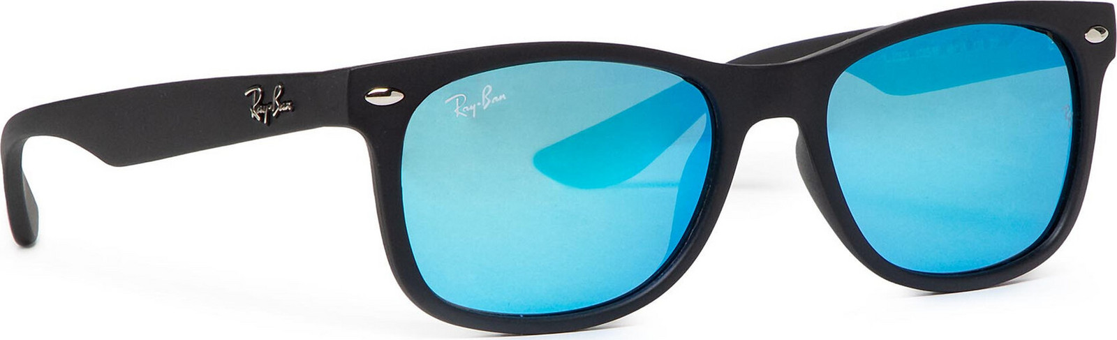 Dětské sluneční brýle Ray-Ban Junior New Wayfarer 0RJ9052S 100S55 Matte Black/Blue Flash