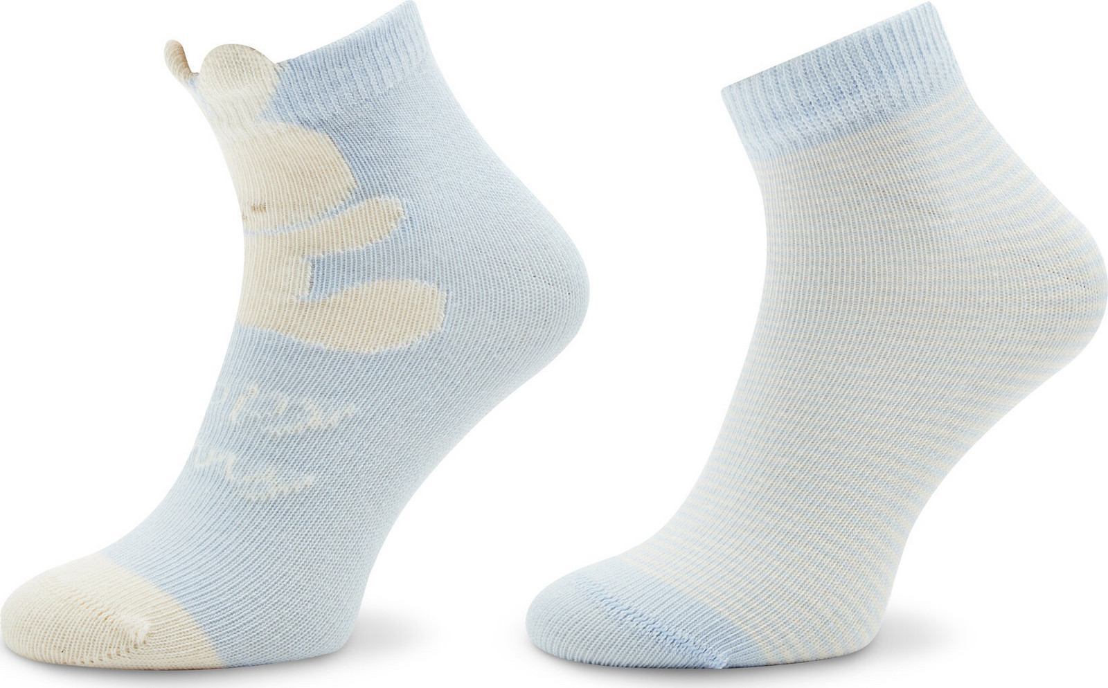 Sada 2 párů dětských vysokých ponožek United Colors Of Benetton 6AO3F2111 681 Světle modrá
