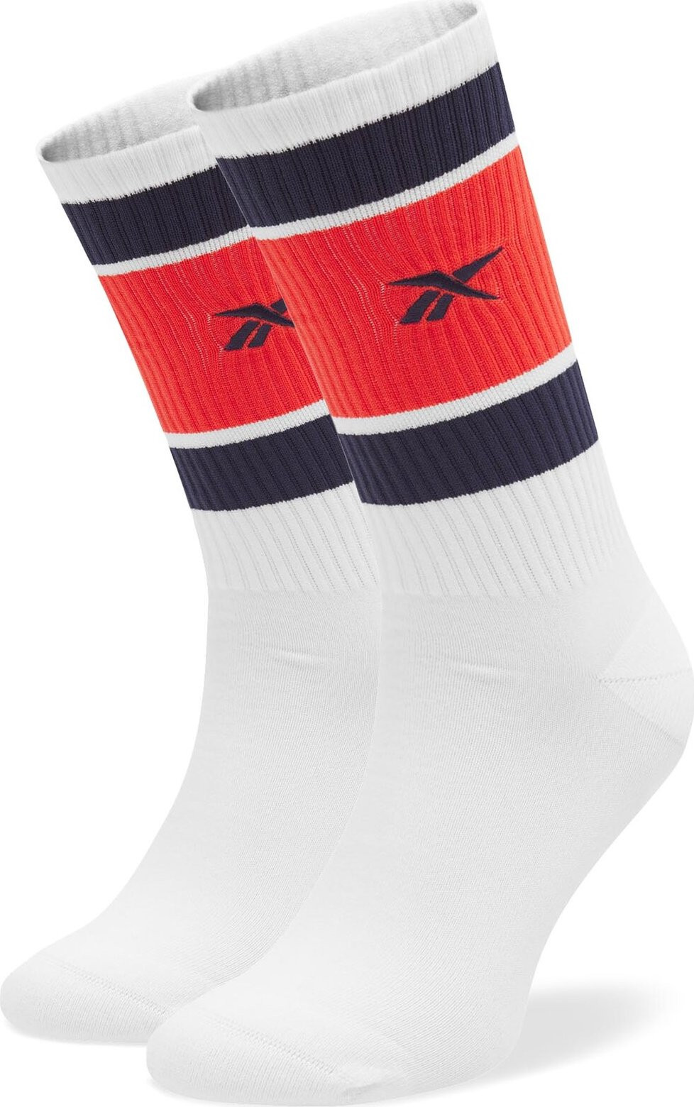 Pánské klasické ponožky Reebok CL Basketball Sock HF8408 Bílá