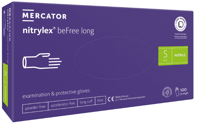 Mercator Medical Nitrylex beFree long 100 ks Rozměr: S