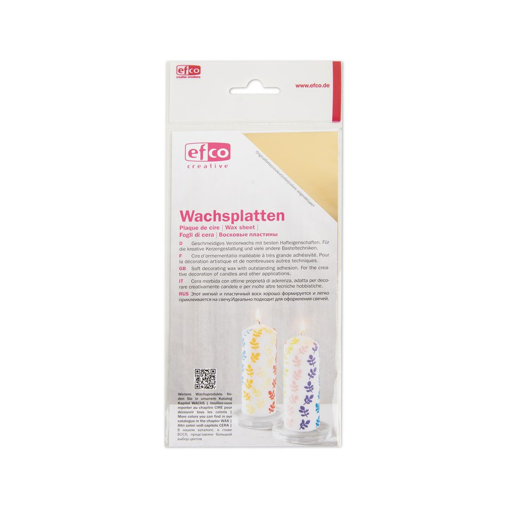 Dekorační voskový plát metalický v barvě zlata - 1 balení