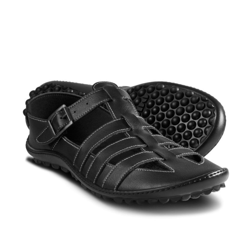 Leguano JARO černé | Pánské barefoot sandály - 40