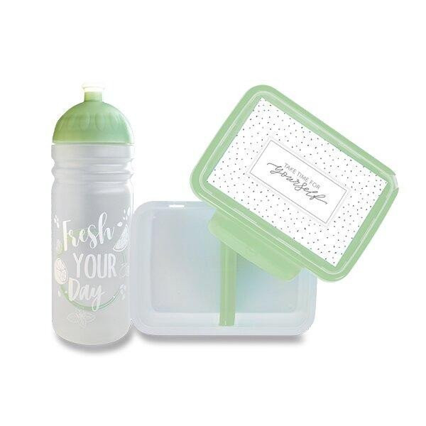 Zdravá lahev a Zdravá sváča set - Fresh olivová