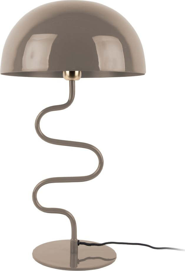 Světle hnědá stolní lampa s kovovým stínidlem (výška 54 cm) Twist – Leitmotiv