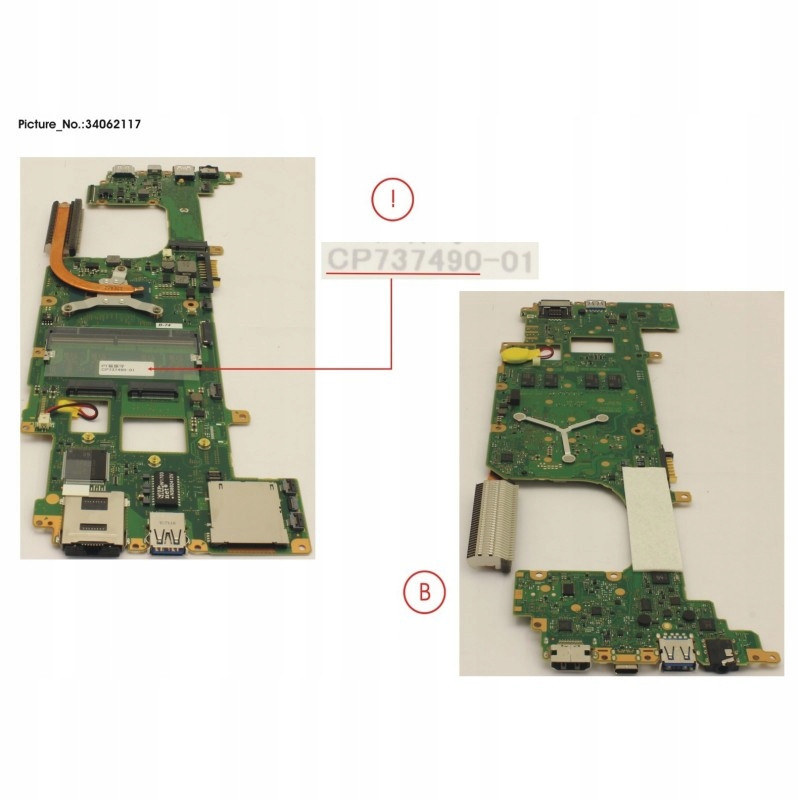 Nová Základní deska pro Fujitsu Lifebook U937 CP737490-XX i5-7300U