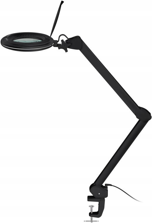 Lampa kosmetická Led lupa svorkou sklo 10W černá