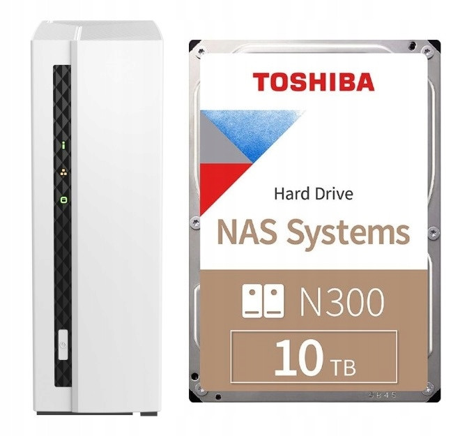 Nas Qnap TS-133 2GB 10TB disk Toshiba N300