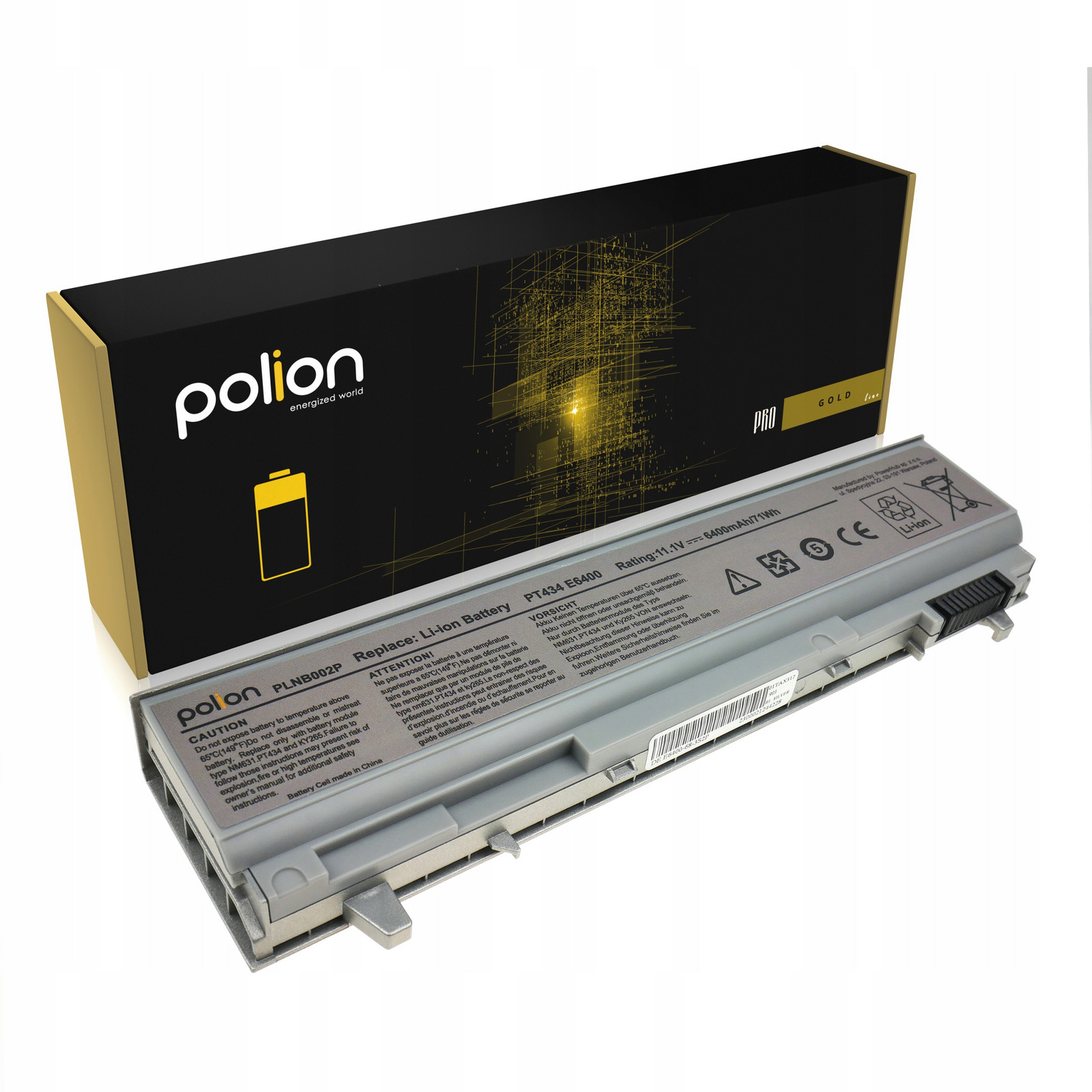 Baterie pro Dell Latitude E6400 E6500 Precision M2400 Lg Cells 6400mAh