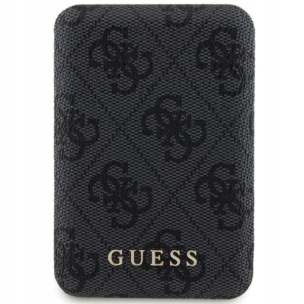 Guess Indukční powerbanka 15W GUPB5FP4EMGK 5000mAh černá/black 4G Leathe