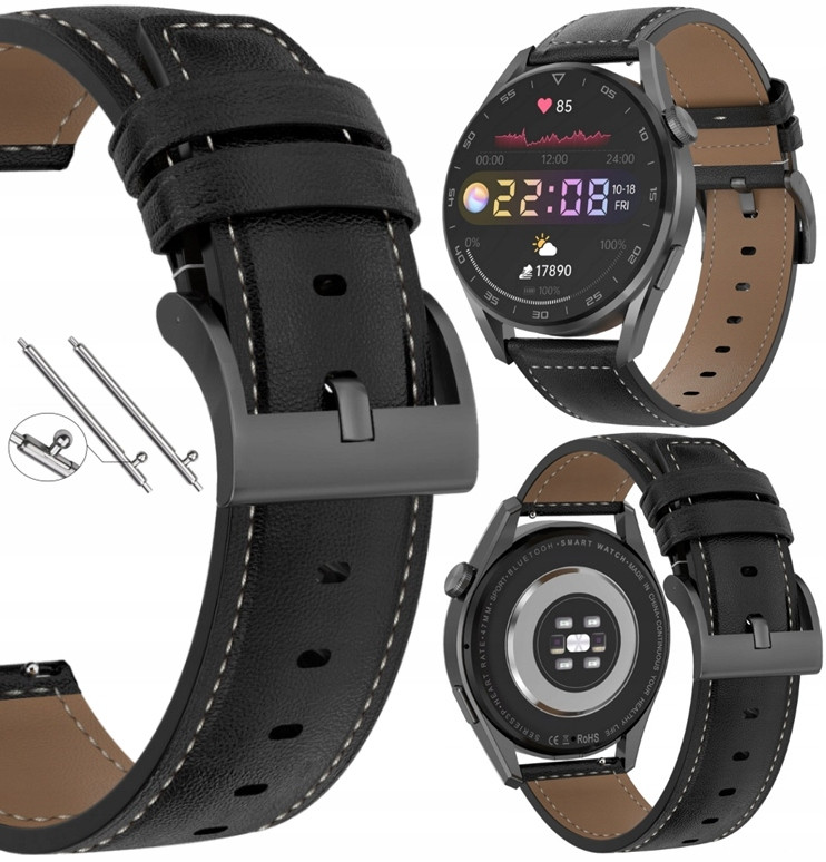 Kožený Řemínek Pro Samsung Gear S3 Galaxy Watch 46MM 3 45MM