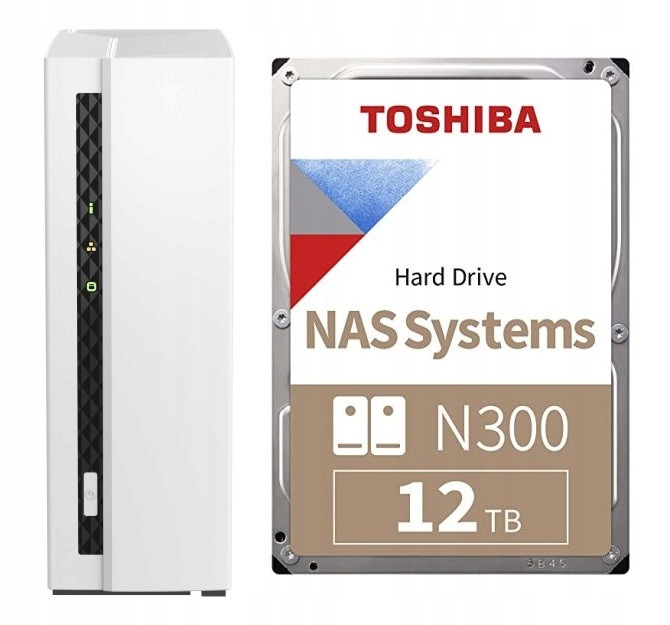 Nas Qnap TS-133 2GB 12TB disk Toshiba N300