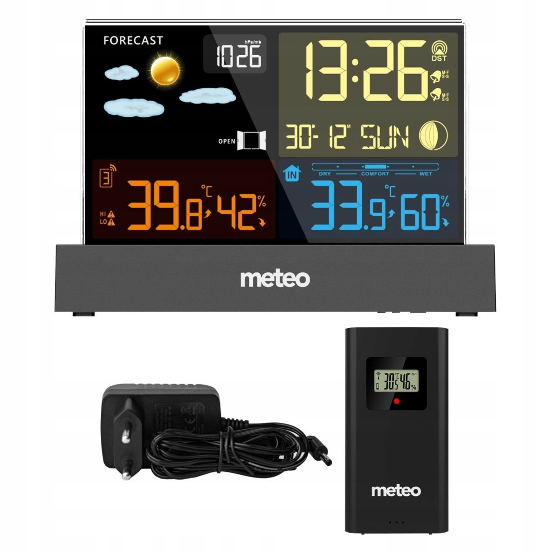 Meteorologická stanice Meteo SP110C s Dcf černá