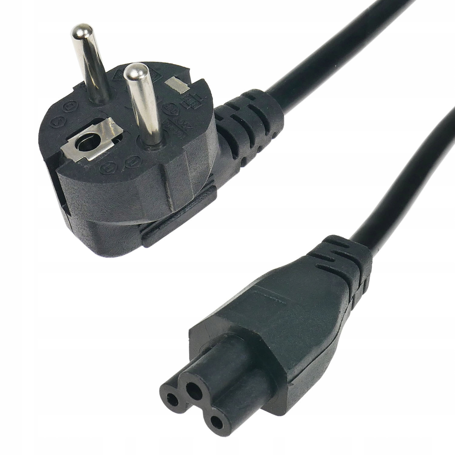 50x Napájecí kabel 230V čtyřlístek C5 pro napájecí adaptér notebooku Úhlový 3m