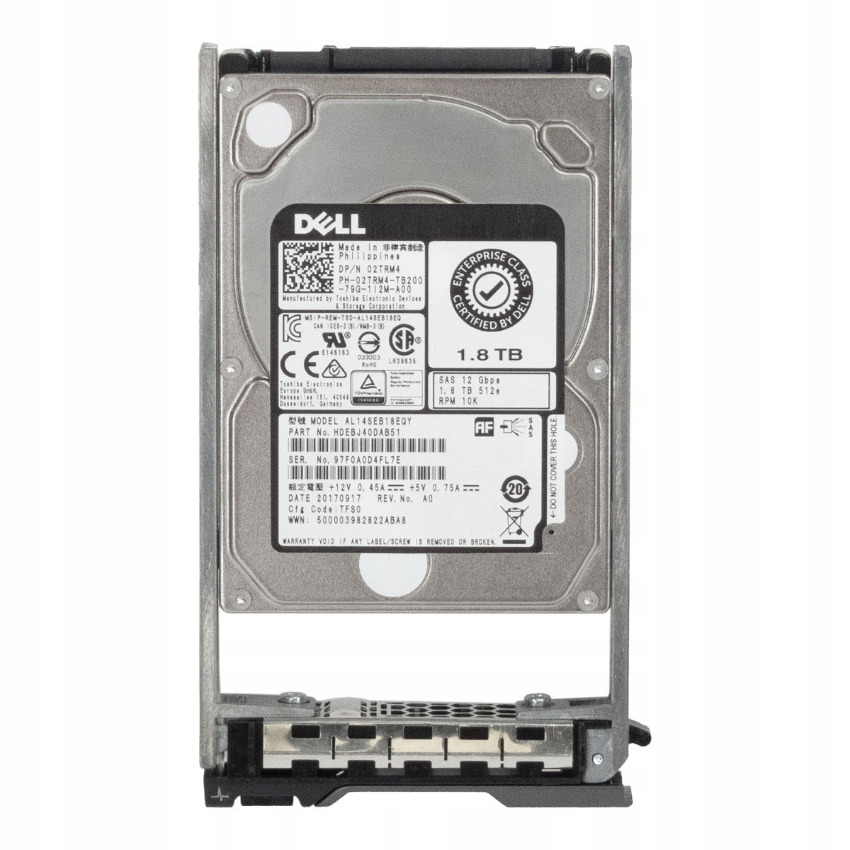 Dell 02TRM4 1,8TB 10K 128MB SAS-3 2,5'' AL14SEB18EQY