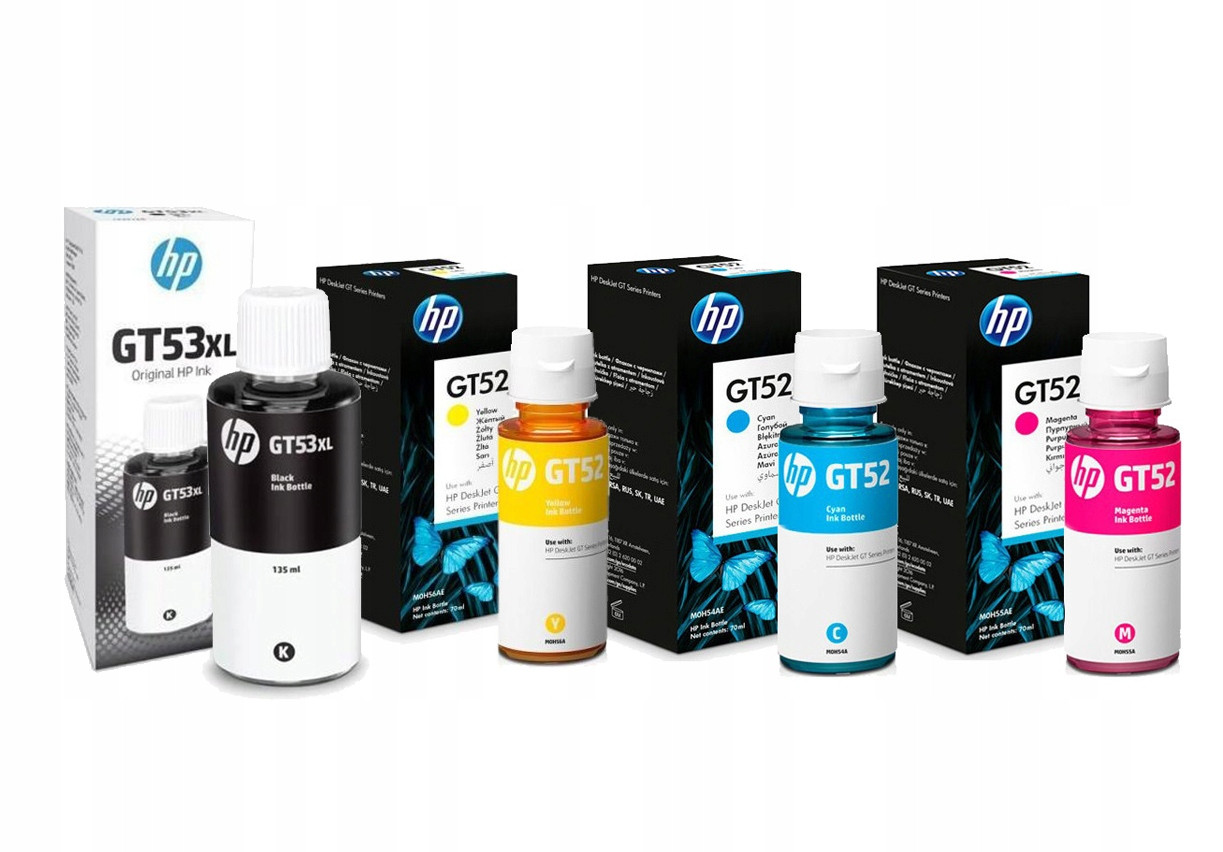 Set Hp GT53XL 3x GT52 4 originální inkoustové náplně Cmyk