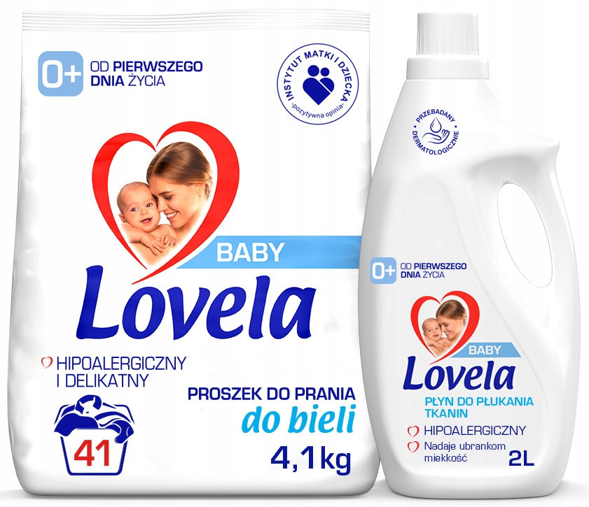 Sada Lovela Baby Prášek do bílé 4,1 kg aviváž 41 praní
