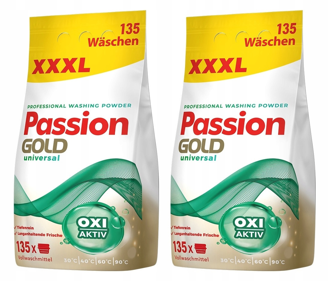 Passion Gold prací prášek 2x 8,1 kg Universal 270 praní