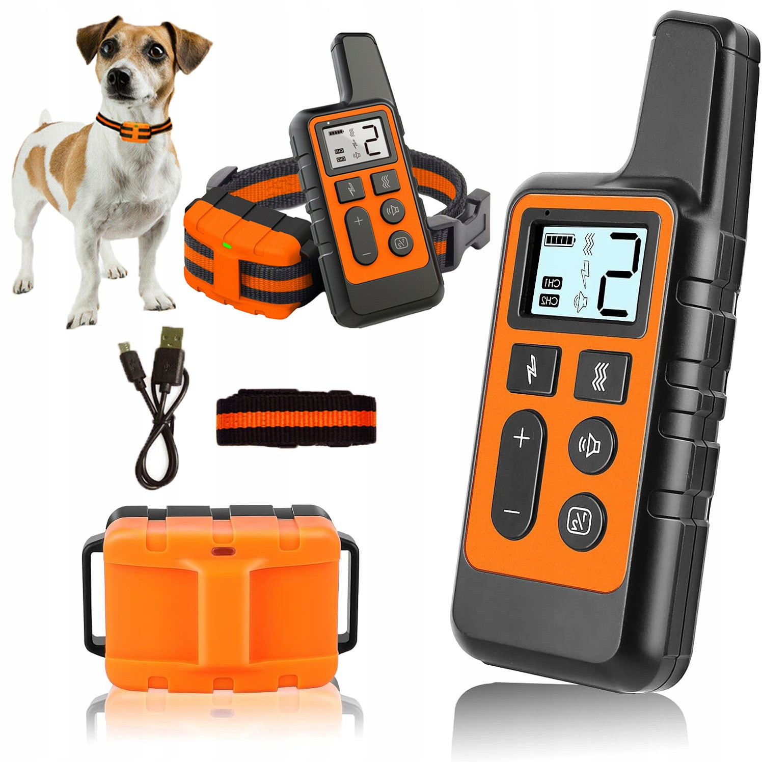 Elektrický Voděodolný Obojek Pro Psa Výcvikový 300M Dálkové Ovládání