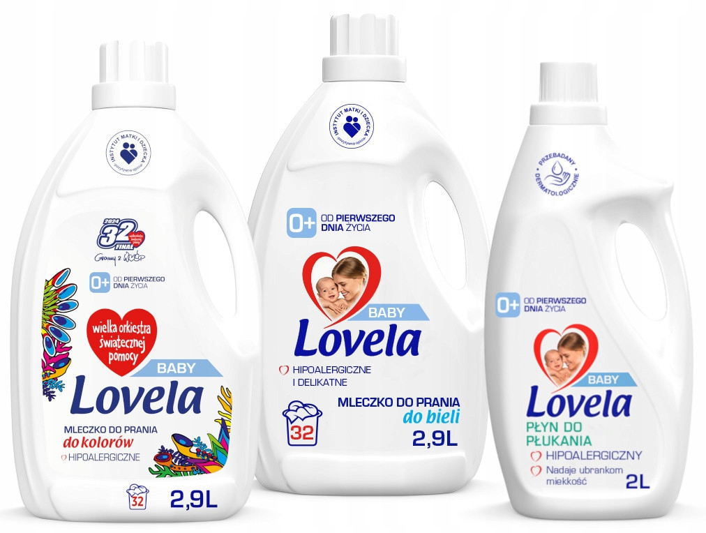 Sada Lovela Baby Prací mléko bílé barvy Aviváž 7,8 l