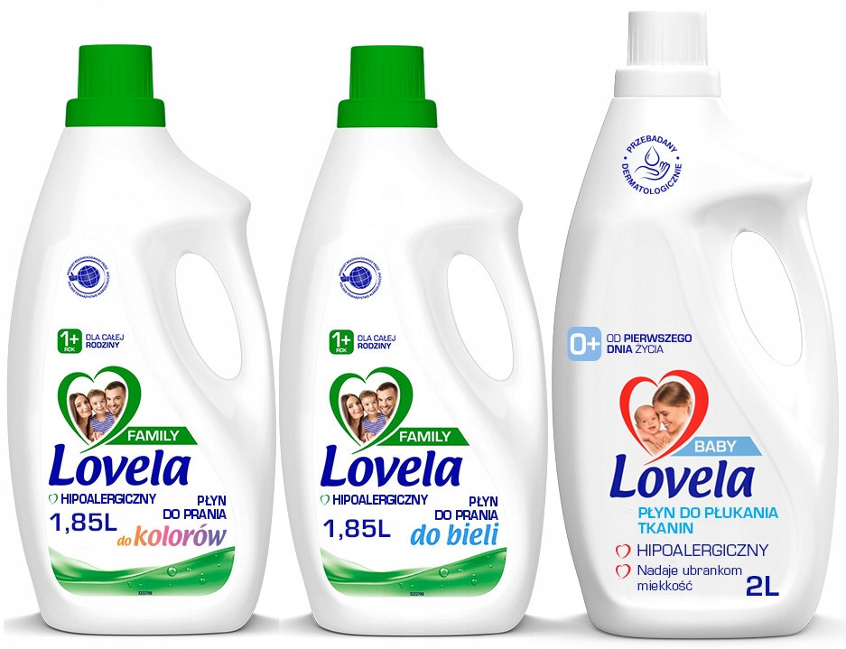 Sada Lovela Family Tekutý přípravek na barvu a bílou Aviváž 56 praní