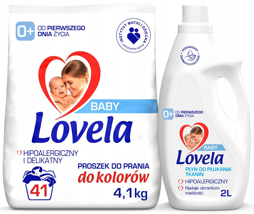 Sada Lovela Baby Prášek do barvy 4,1 kg aviváž 2 l 41 praní