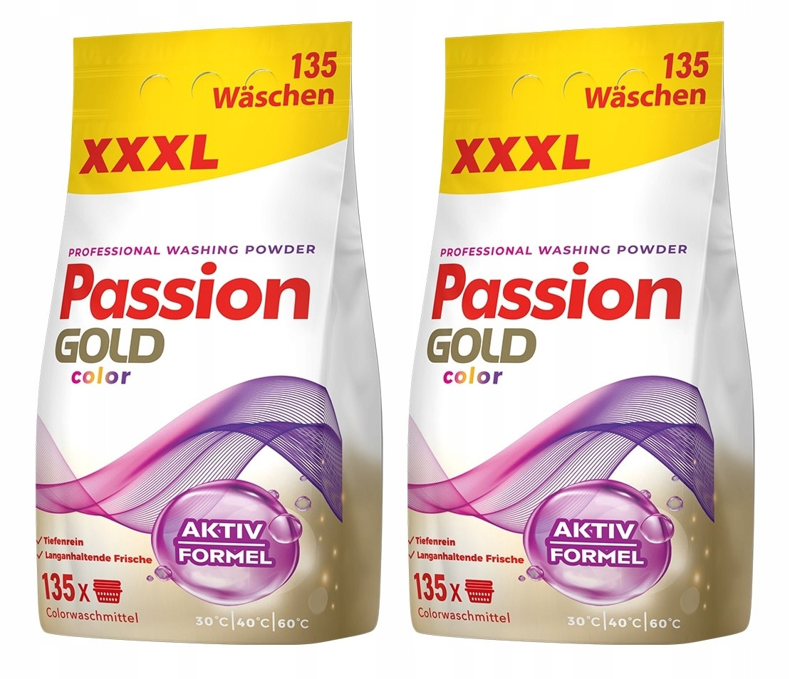 Passion Gold prací prášek 2x 8,1 kg Color 270 praní