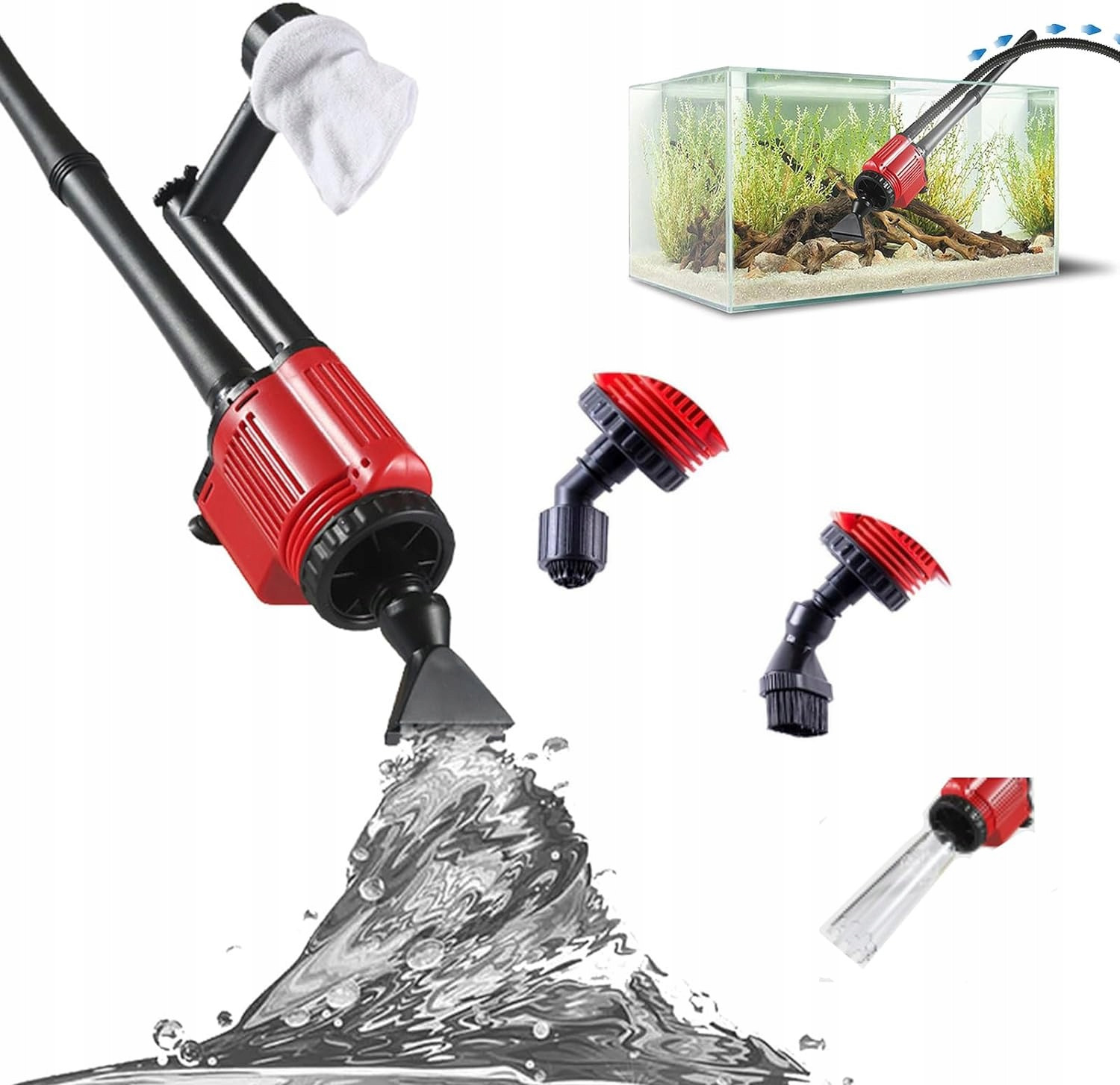 Elektrický Vysavač Do Akvária 6V1 Vhodný Pro Výměnu Vody A Akvária