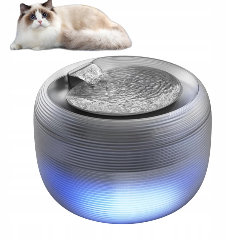 Distributor vody pro zvířata 2.5L s Led a tichým čerpadlem Antisušení