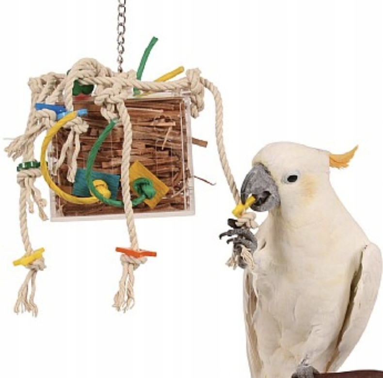 Crazy Box M Extrémně odolná Hračka pro opakované použití pro papoušky