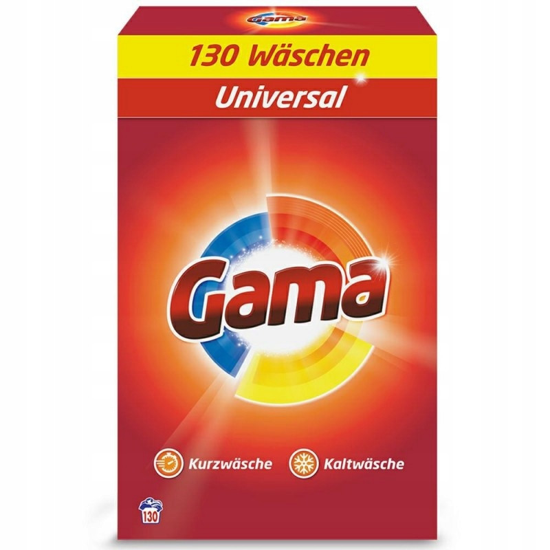 Prací prášek Gama 7,8 kg 130 praní velký karton německá chemie