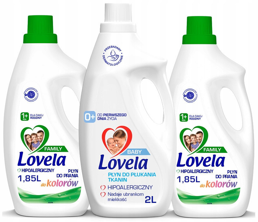 Sada Lovela Family 2 x Tekutý prací prostředek 1,85 l Tekutý prací prostředek 56 praní