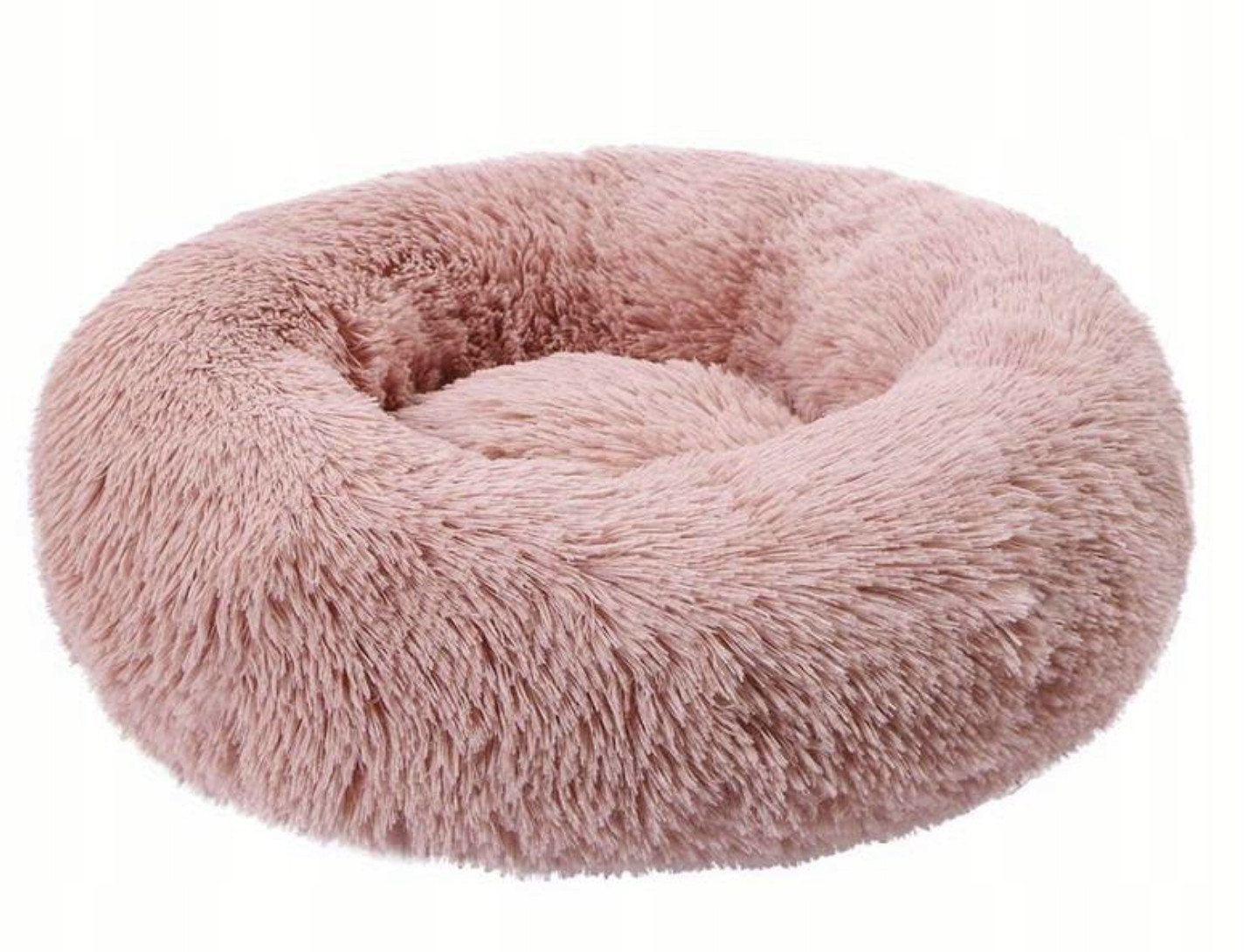 Pohodlné plyšové růžové Pelíšek pro psa 60 cm