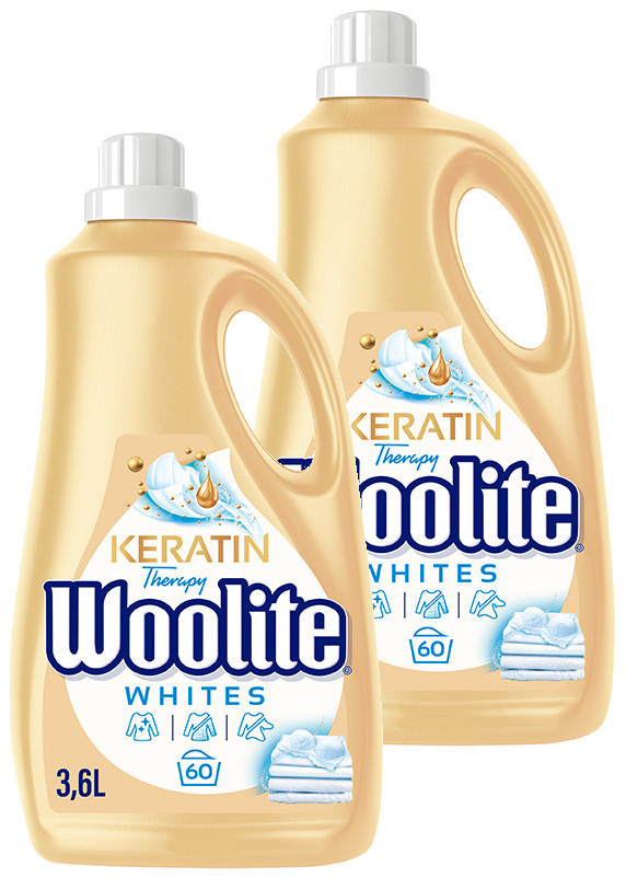 Sada Woolite White Tekutý prací prostředek bílý 2 x 3,6L 120 praní