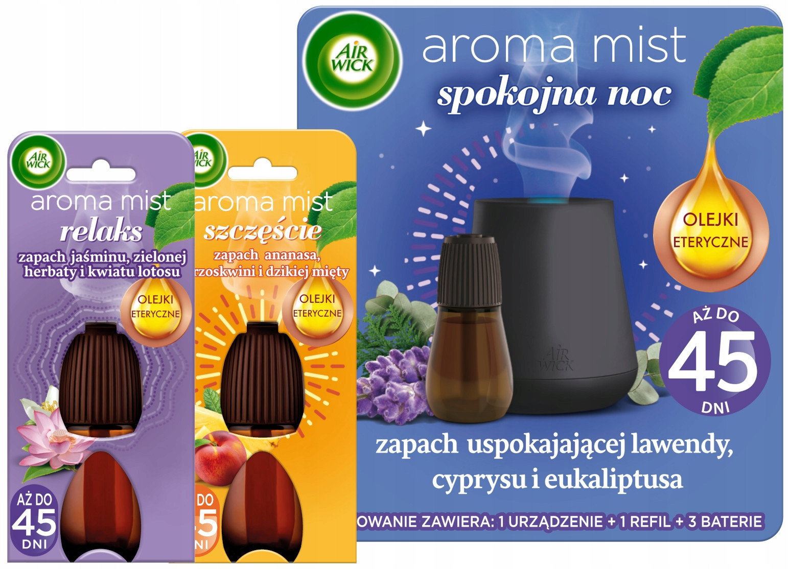 Sada Air Wick Aromatická mlha sada relaxační difuzér 3 náplně