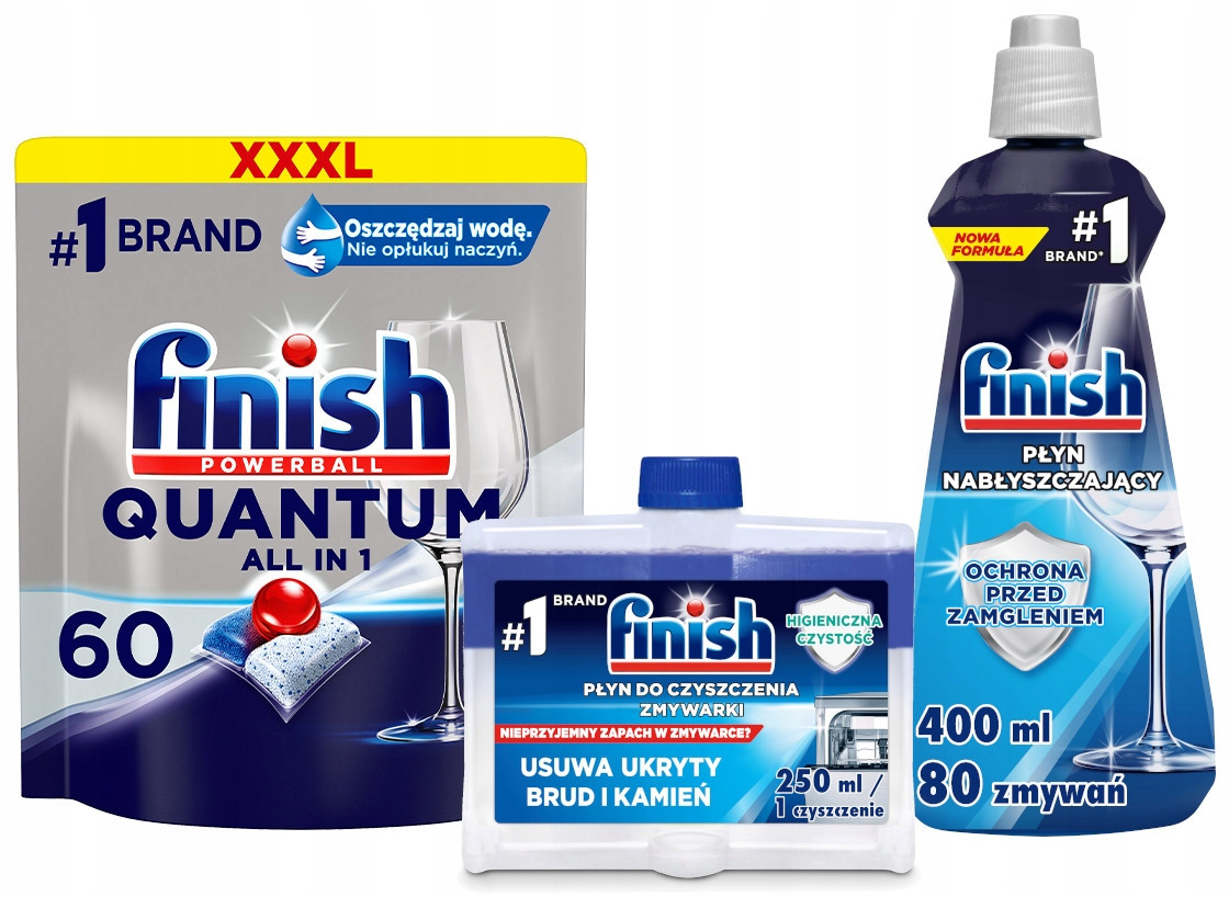 Sada Finish Quantum All in One Kapsle do myčky 60 kusů přísady