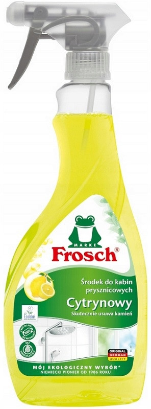 Čistič Sprchových Koutů odstraňuje vodní kámen usazeniny Frosch Citronový 500ml