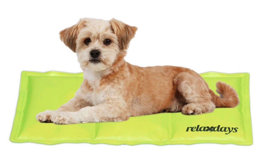 Zelená chladící podložka pro zvířata 50cm x 90cm Relaxdays