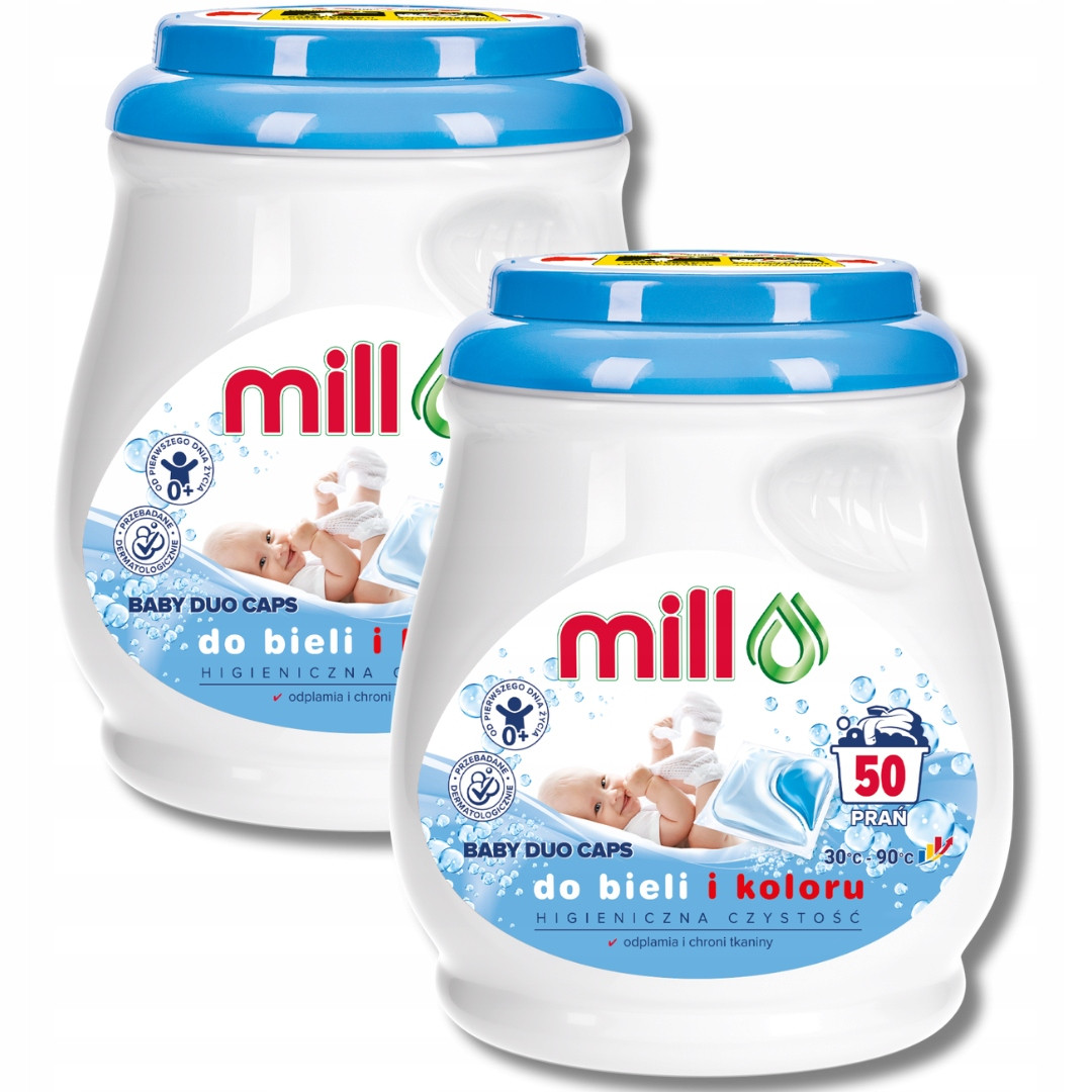 Mill Professional Duo Caps Kapsle na praní dětského oblečení Baby 100ks