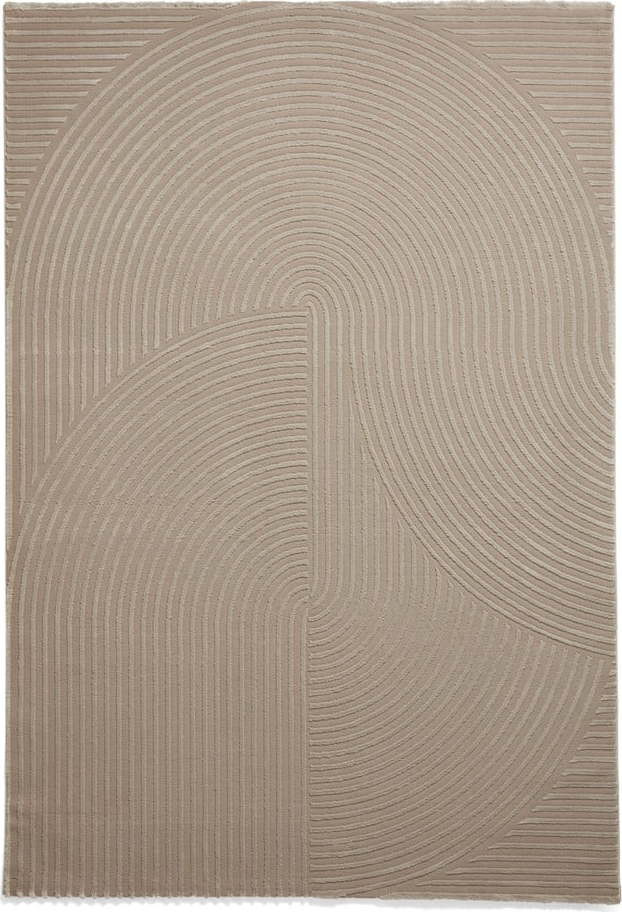 Světle hnědý pratelný koberec z recyklovaných vláken 160x230 cm Flores – Think Rugs