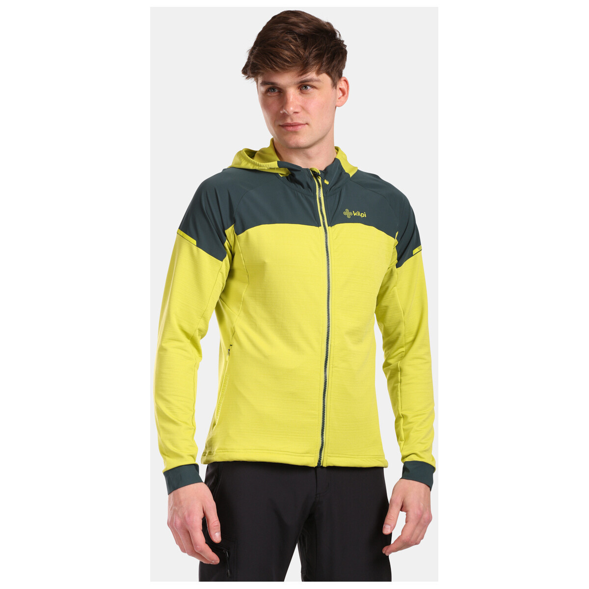 Kilpi  Pánská strečová mikina s kapucí  MEMPHIS-M  Zelená