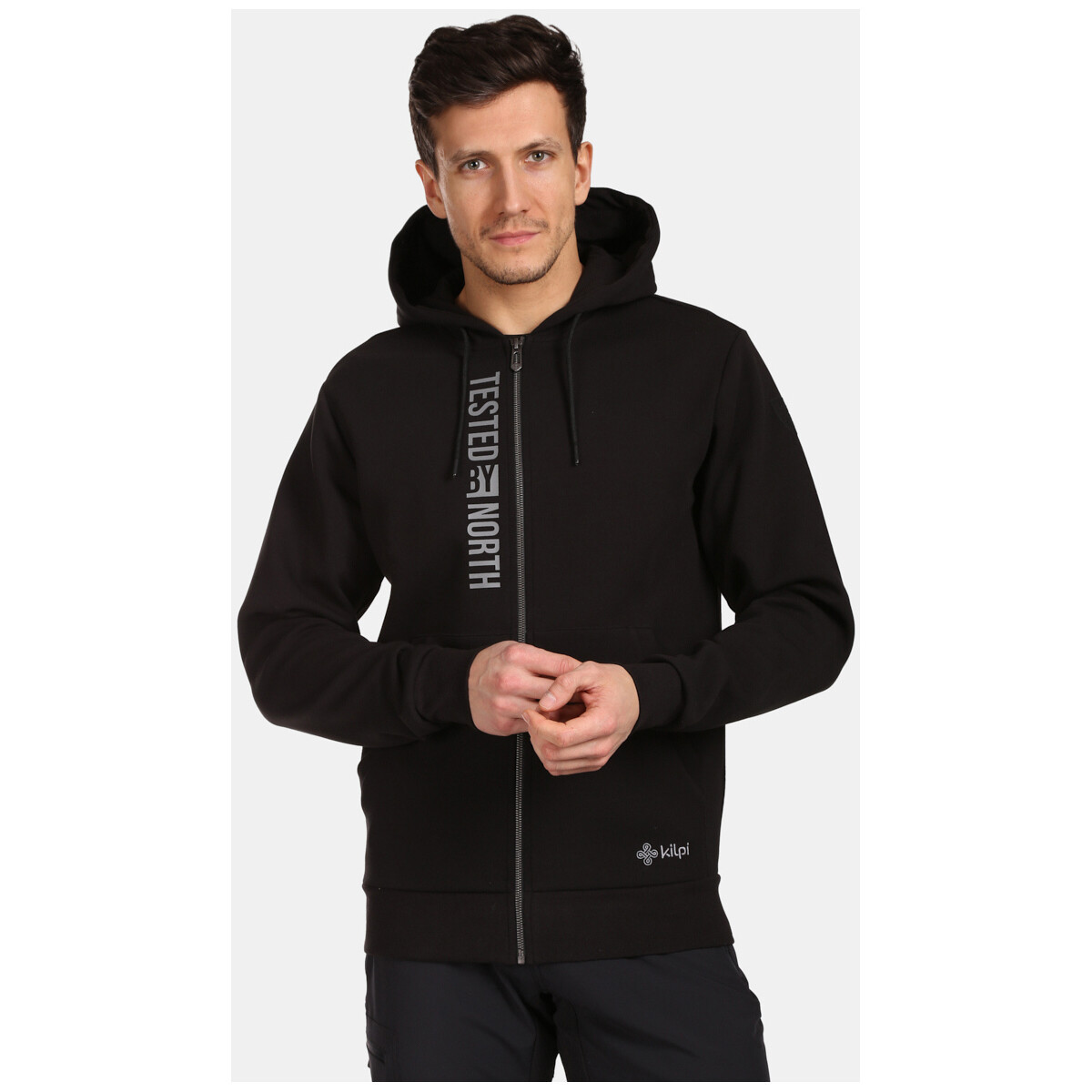Kilpi  Pánská bavlněná mikina s kapucí  AVILA-M  Černá