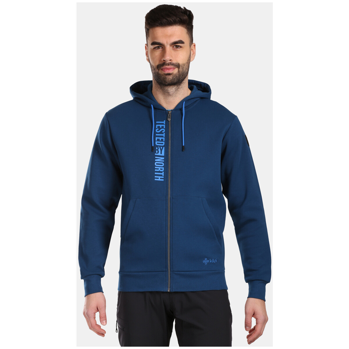 Kilpi  Pánská bavlněná mikina s kapucí  AVILA-M  Modrá