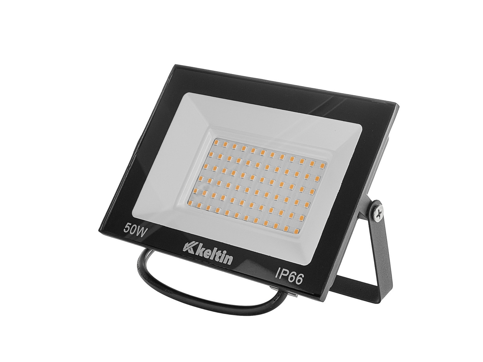 Dílenské světlo SMD LED, 50 W, teplá bílá (2700k), s držákem