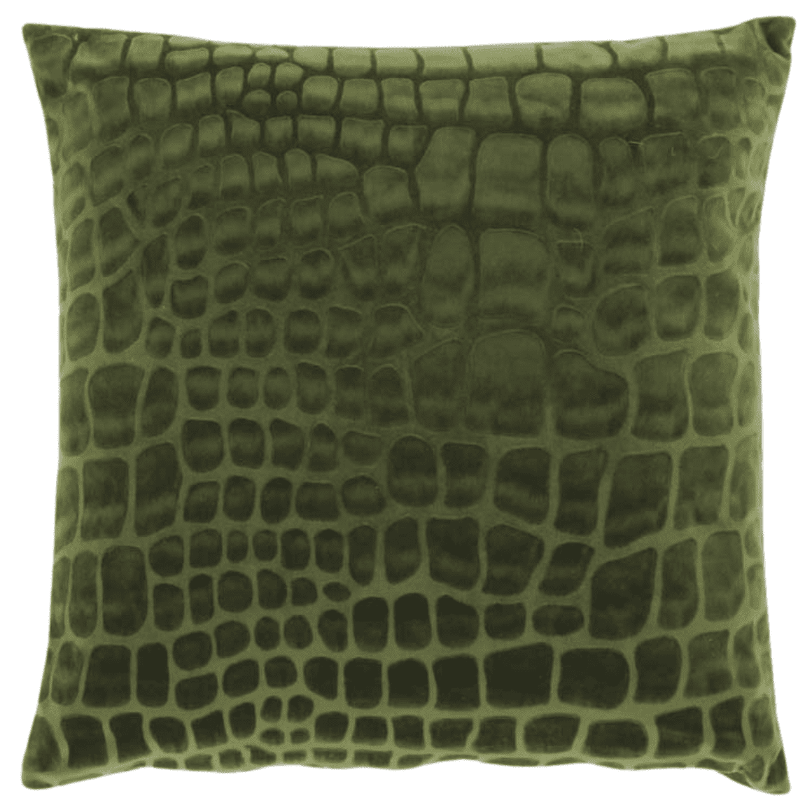 Sametový dekorační polštářek NANOU 45x45 cm, zelený