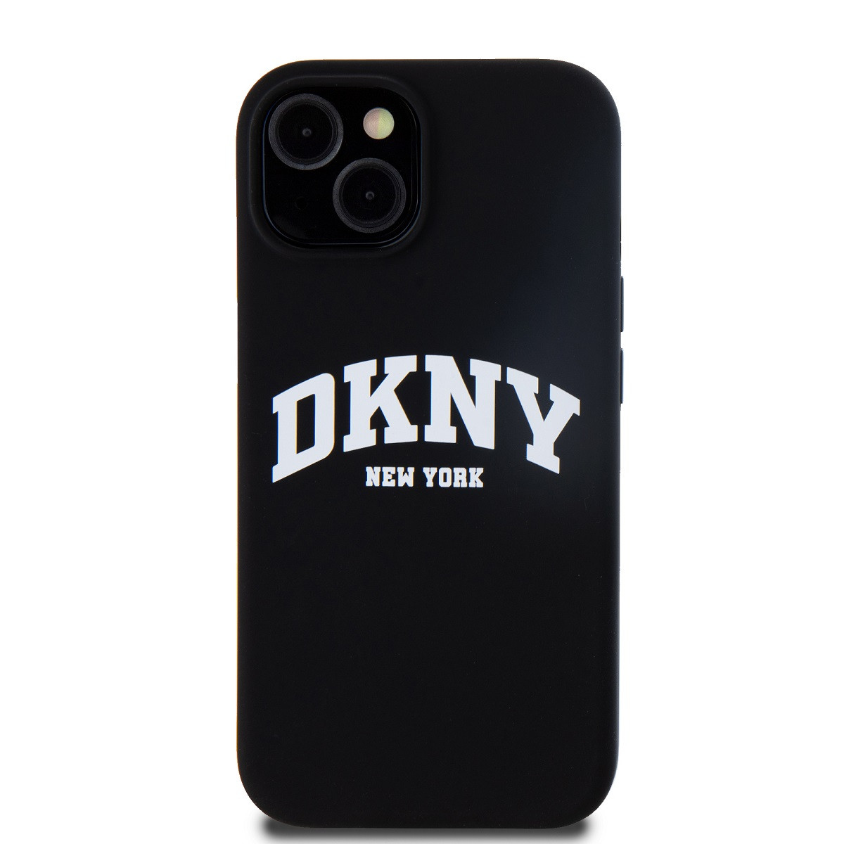 Zadní kryt DKNY Liquid Silicone Arch Logo MagSafe pro Apple iPhone 11, černá