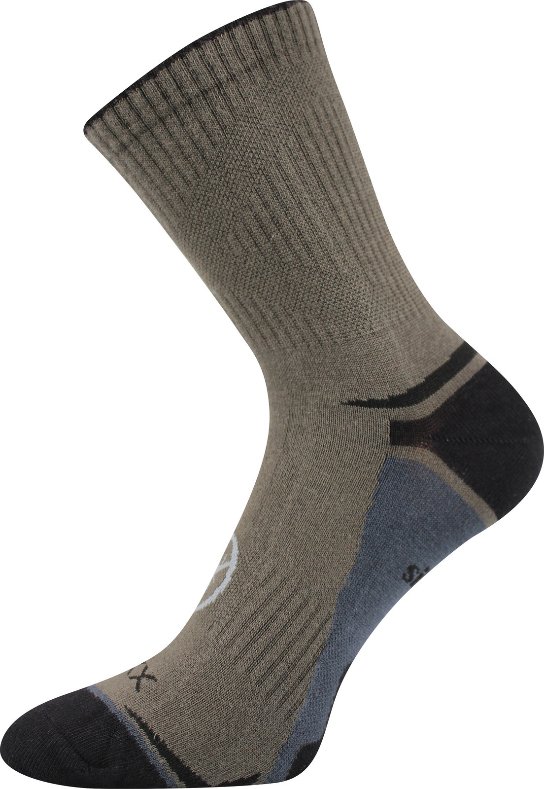 Ponožky slabé sportovní unisex Voxx Optifan 03 - khaki, 35-38