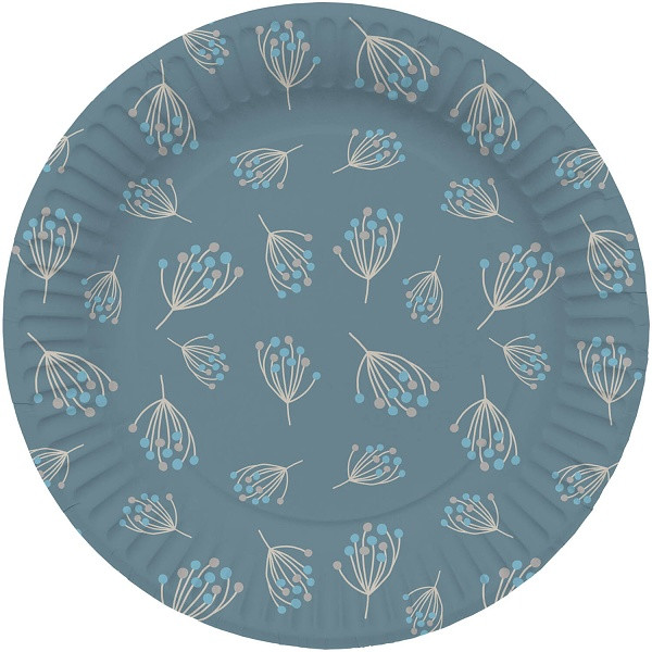 Talíře papírové kvetoucí baby boy 23 cm 8 ks