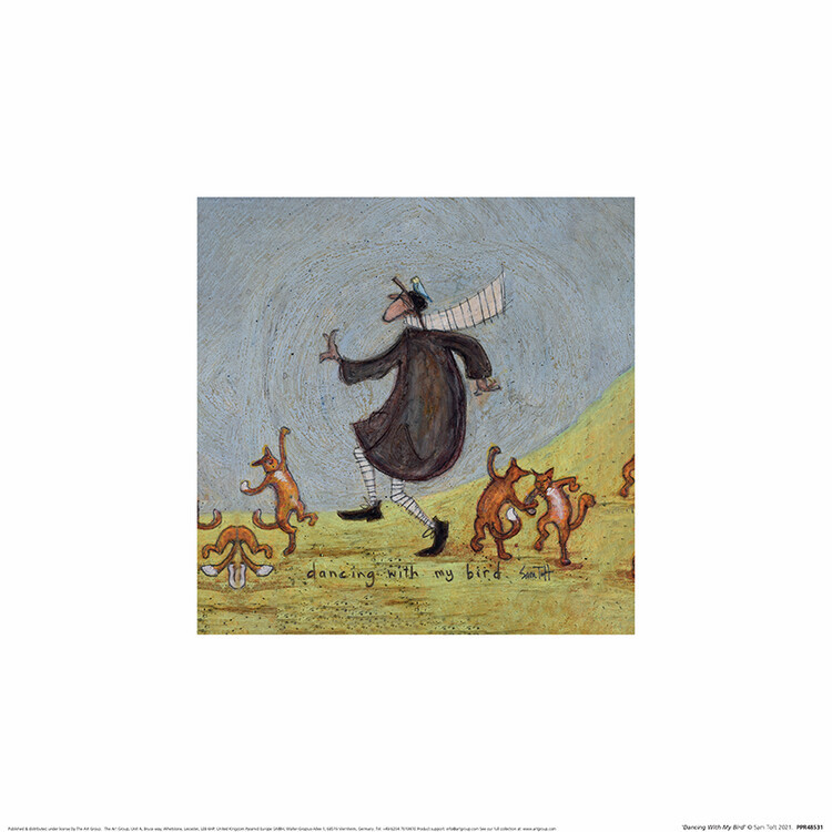 PYRAMID Umělecký tisk Sam Toft - Dancing With My Bird, (30 x 30 cm)