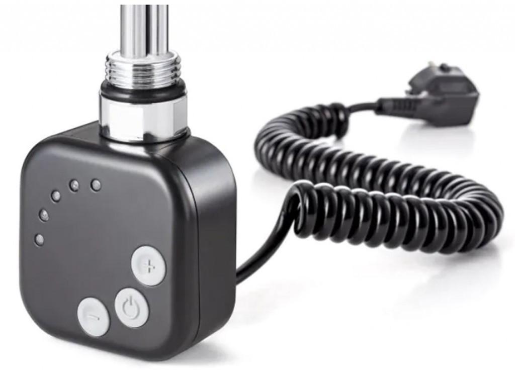 HOPA Topná tyč BURGH s termostatem Barva topné tyče  Černá, Typ připojení Kroucený kabel, Výkon topné tyče 120 W RDOHT212014